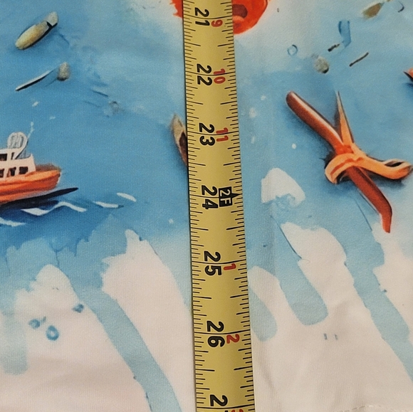 Artfully done world travel map bright orange and turquoise on white background l - Picture 8 of 8